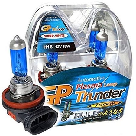 GP-THUNDER GP-Thunder SGP75K-H16 7500 K H16 Super White Xenon Quartz Light Bulbs for Headlamp Fog Cornering Day Time Running Lights SGP75K-H16
